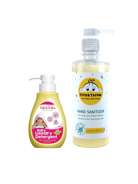 Tiffy & Toffee Kids White Non-Alcoholic Hand Sanitizer & Baby Laundry Detergent Combo
Tiffy & Toffee Kids White Non-Alcoholic Hand Sanitizer & Baby Laundry Detergent Combo