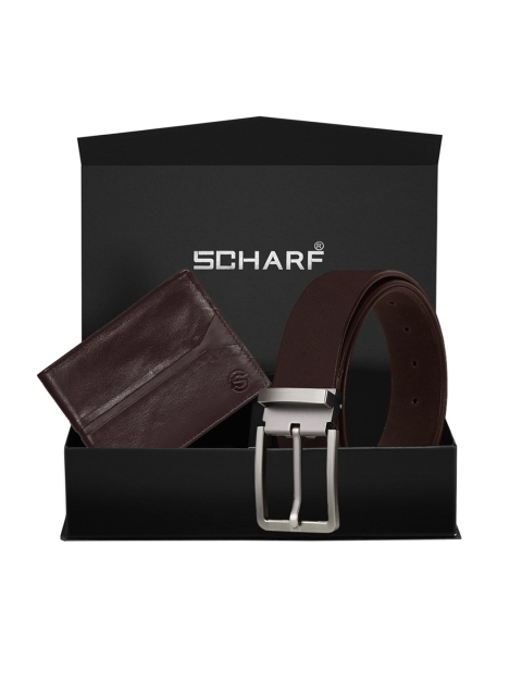 SCHARF Men Brown Solid Accessory Gift Set