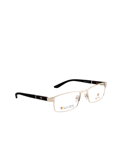 Ted Smith Unisex Gold & Black Full Rim Rectangle Frames