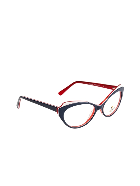 Ted Smith Women Blue & Red Full Rim Cateye Frames