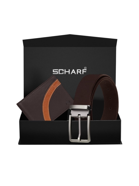 SCHARF Men Brown Solid Accessory Gift Set