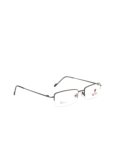 Ted Smith Unisex Black Half Rim Rectangle Frames