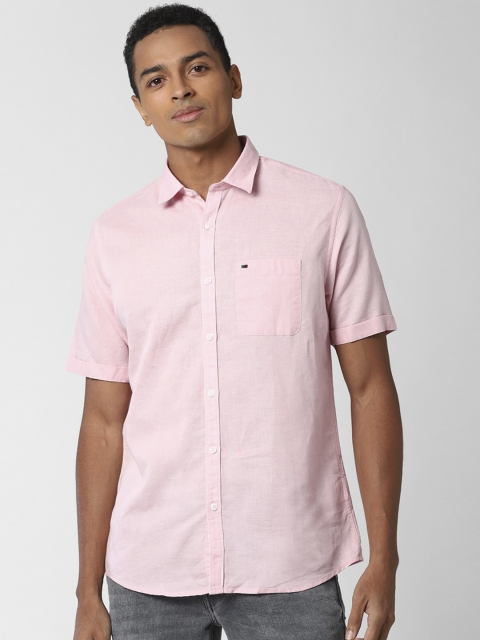 Peter England Casuals Men Pink Slim Fit Casual Shirt
