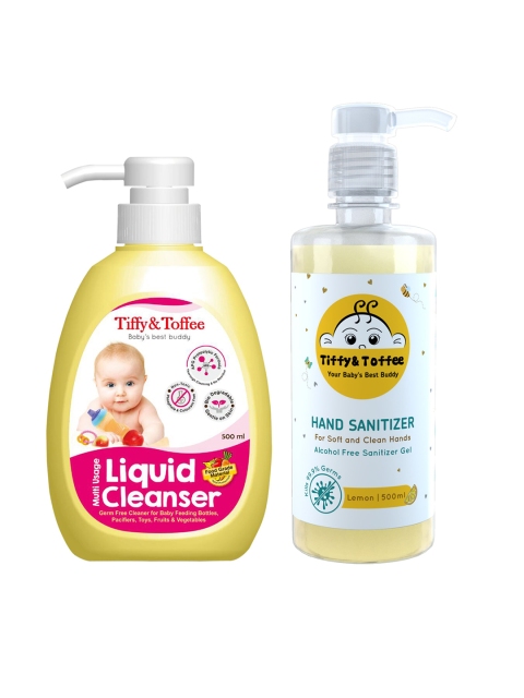 Tiffy & Toffee Set of 2 Multi Usage Baby Liquid Cleanser & Non-Alcoholic Hand Sanitizer, White
Tiffy & Toffee Set of 2 Multi Usage Baby Liquid Cleanser & Non-Alcoholic Hand Sanitizer, White