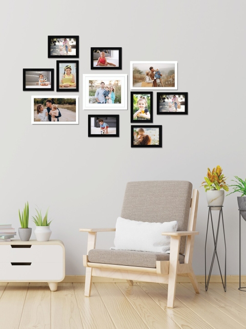 RANDOM Set Of 11 Black & White Solid Individual Photo Frames