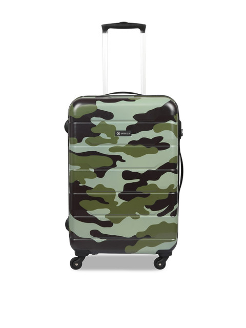 NOVEX Olive-Green & Brown Camouflage Printed Hard-Sided Medium Trolley Suitcase 
NOVEX Olive-Green & Brown Camouflage Printed Hard-Sided Medium Trolley Suitcase