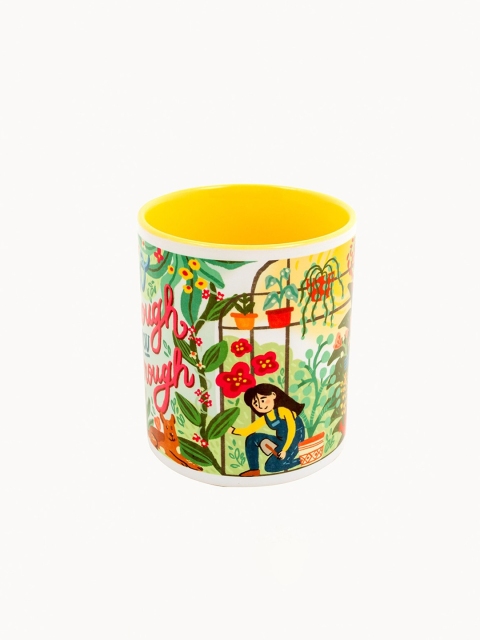 Chumbak Yellow & White Grow Through What You Go Through Printed Ceramic Glossy Coffee Mug
Chumbak Yellow & White Grow Through What You Go Through Printed Ceramic Glossy Coffee Mug