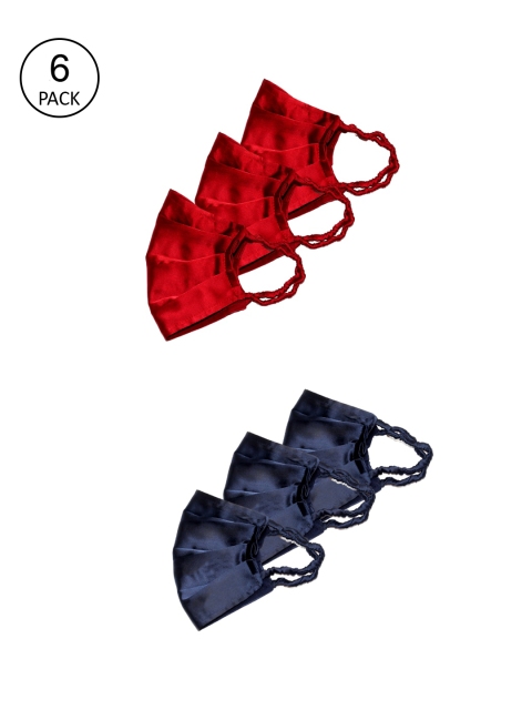 Bellofox Unisex Pack Of 6 Solid Reusable 3-Ply Pure Cotton Protective Outdoor Masks, Maroon
Bellofox Unisex Pack Of 6 Solid Reusable 3-Ply Pure Cotton Protective Outdoor Masks, Maroon