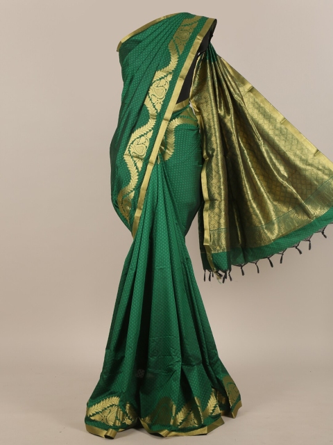 Pothys Green & Gold-Toned Woven Design Zari Art Silk Saree