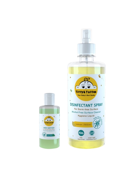 Tiffy & Toffee White Set of 2 Non-Alcoholic Disinfectant Spray & Non-Alcoholic Sanitizer
Tiffy & Toffee White Set of 2 Non-Alcoholic Disinfectant Spray & Non-Alcoholic Sanitizer