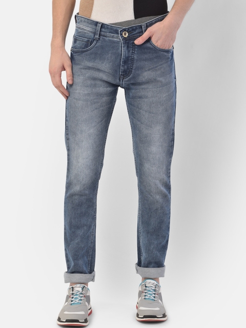 COBB Men Blue Slim Fit Mid-Rise Heavy Fade Jeans