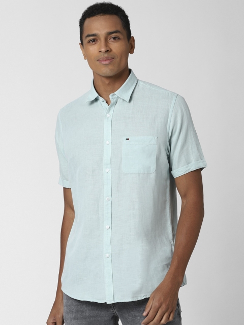 Peter England Casuals Men Blue Slim Fit Casual Shirt