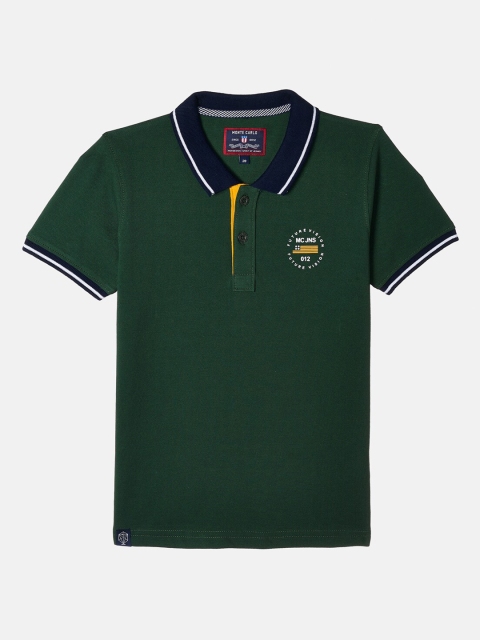 Monte Carlo Boys Green Polo Collar T-shirt