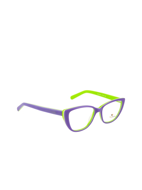 Ted Smith Women Purple & Green Full Rim Cateye Frames