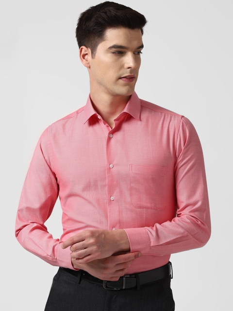 Peter England Men Red Slim Fit Formal Shirt