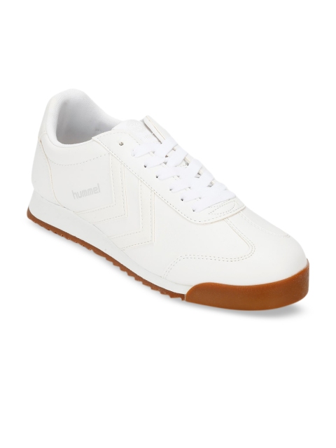 hummel Unisex White PU Sneakers