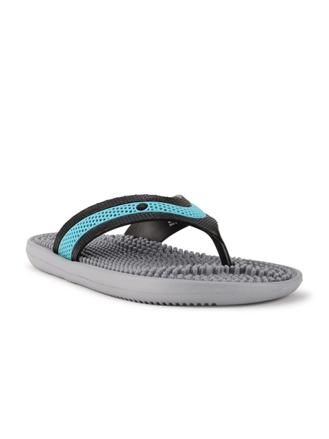 Bata Men Grey & Blue Room Slippers