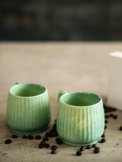 A Tiny Mistake Set Of 2 Sea Green A Tiny Mistake Stripes Textured Ceramic Glossy Cups
A Tiny Mistake Set Of 2 Sea Green A Tiny Mistake Stripes Textured Ceramic Glossy Cups