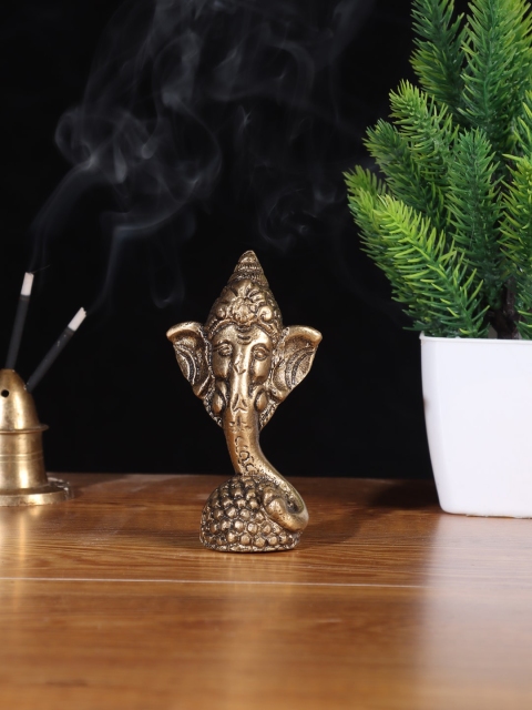 Aapno Rajasthan Brown Lord Ganesha Brass Showpiece