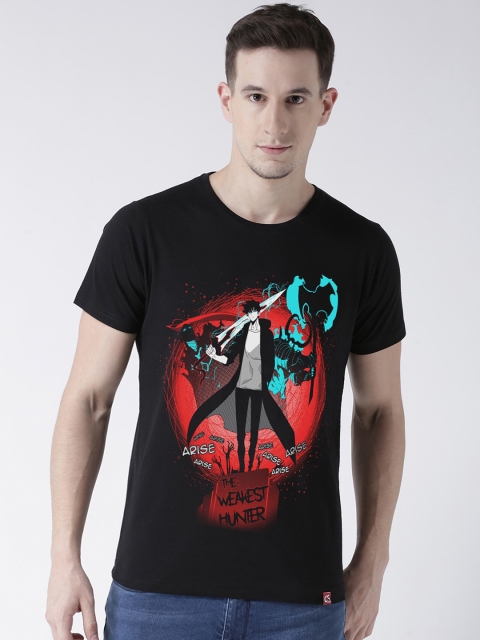 ComicSense xyz Men Black Printed T-shirt