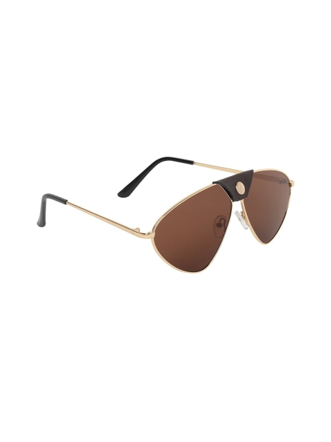 CRIBA Unisex Brown Lens & Gold-Toned Other Sunglasses with UV Protected Lens