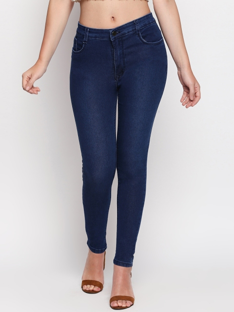 fungus Women Blue Slim Fit High-Rise Jeans