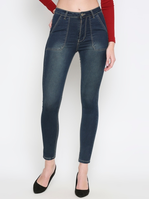fungus Women Blue Slim Fit High-Rise Light Fade Jeans