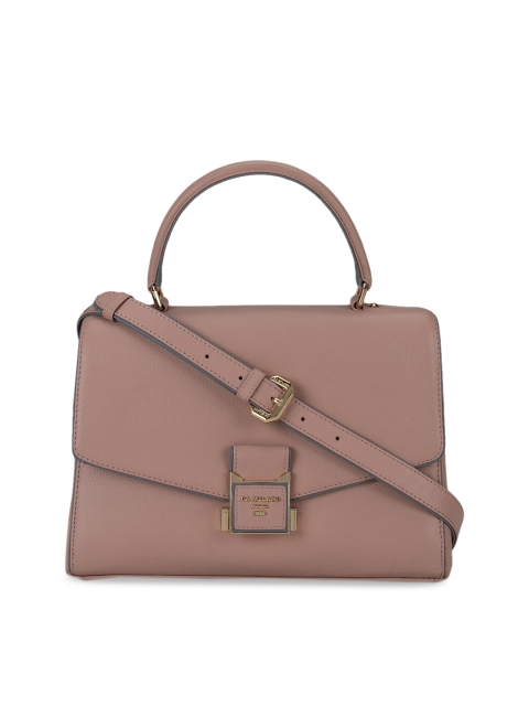 Da Milano Pink Leather Structured Satchel