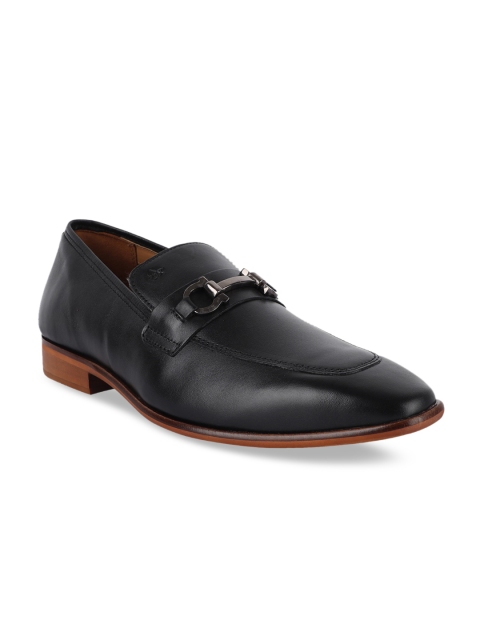 Arrow Men Black Genuine Leather Formal Slip-Ons