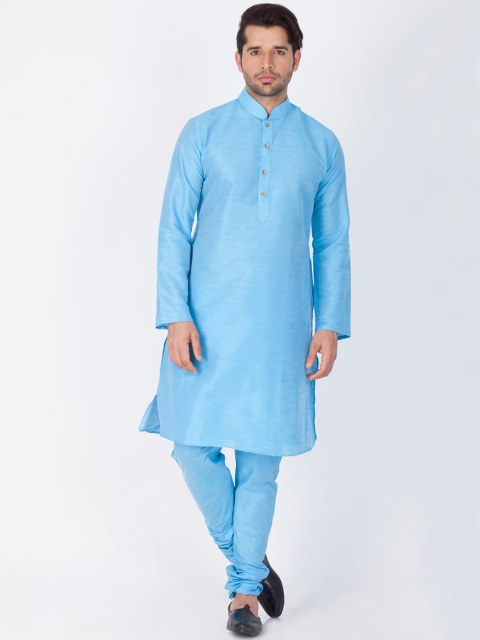 VASTRAMAY Men Blue Kurta with Churidar