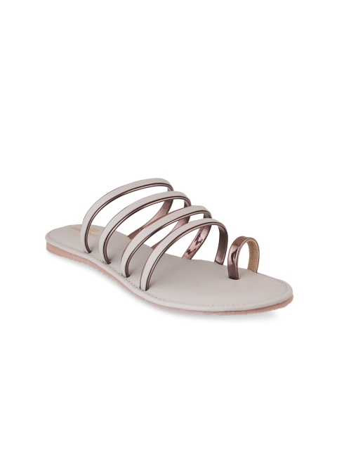 pelle albero Women Grey One Toe Flats
