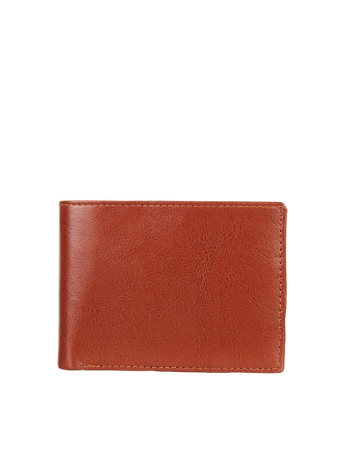 Swiss Design Men Brown Solid PU Two Fold Wallet