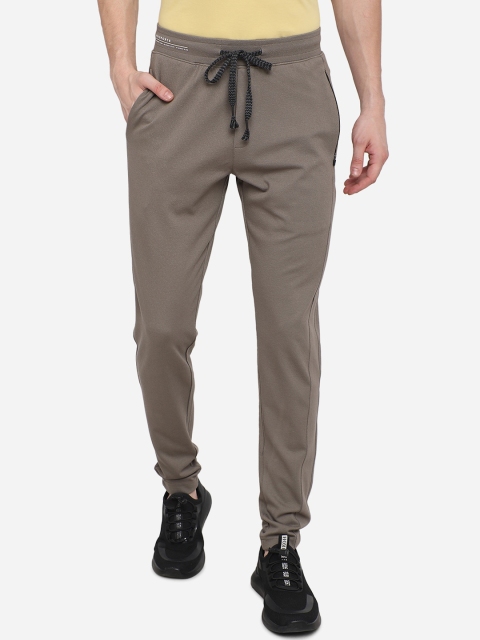 JADE BLUE Men Grey Solid Slim-Fit Pure Cotton Track Pants