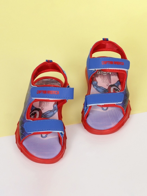 Fame Forever by Lifestyle Boys Blue & Red PU Comfort Sandals