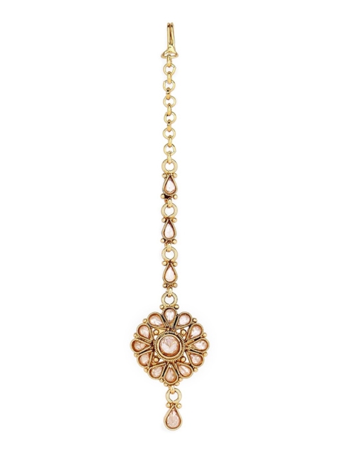 Adwitiya Collection Gold-Plated Beige-Coloured Kundan-Studded Handcrafted Maangtikka
Adwitiya Collection Gold-Plated Beige-Coloured Kundan-Studded Handcrafted Maangtikka