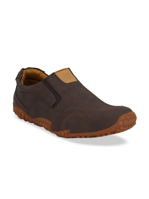 Roadster Men Brown Slip-On Sneakers