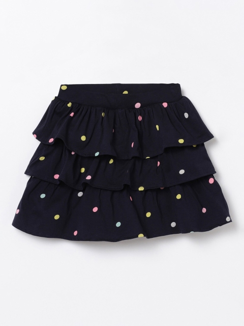 Fame Forever by Lifestyle Girls Navy Blue & Yellow Polka Dot Printed Pure Cotton Tiered Mini Skirt
Fame Forever by Lifestyle Girls Navy Blue & Yellow Polka Dot Printed Pure Cotton Tiered Mini Skirt