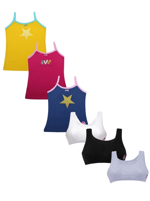DChica Girls Pack of 6 Full Coverage Beginners Bra & Camisole DCCMJU6834/xxxs-Yellow
DChica Girls Pack of 6 Full Coverage Beginners Bra & Camisole DCCMJU6834/xxxs-Yellow