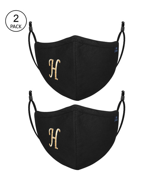 CENWELL Unisex Pack Of 2 Black & Beige Printed 6-Ply Reusable Pure Cotton Cloth Masks
CENWELL Unisex Pack Of 2 Black & Beige Printed 6-Ply Reusable Pure Cotton Cloth Masks