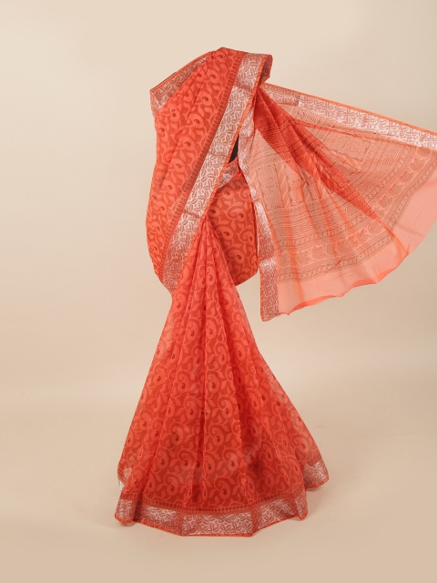 Pothys Orange Ethnic Motifs Saree
