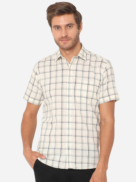 JADE BLUE Men Cream-Coloured & Black Slim Fit Windowpane Checked Cotton Casual Shirt
JADE BLUE Men Cream-Coloured & Black Slim Fit Windowpane Checked Cotton Casual Shirt