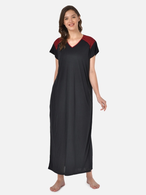 Klamotten Black & Red Maxi Nightdress