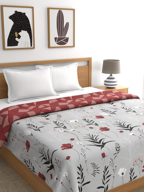 Trident Grey & Maroon Floral Microfiber AC Room Reversible Double Bed Dohar
Trident Grey & Maroon Floral Microfiber AC Room Reversible Double Bed Dohar