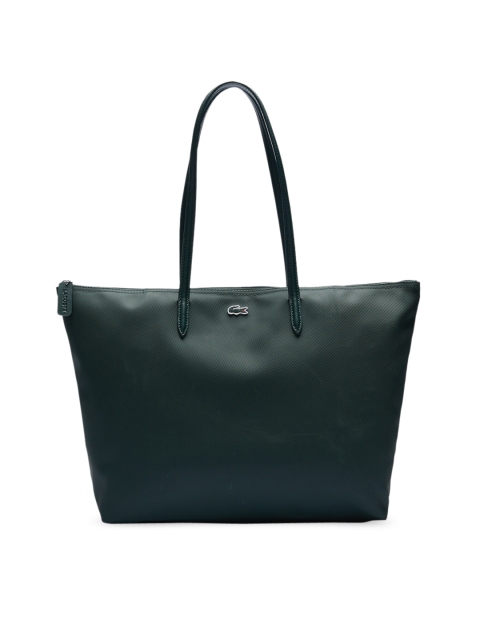 Lacoste Women Green Solid Shopper Tote Bag
