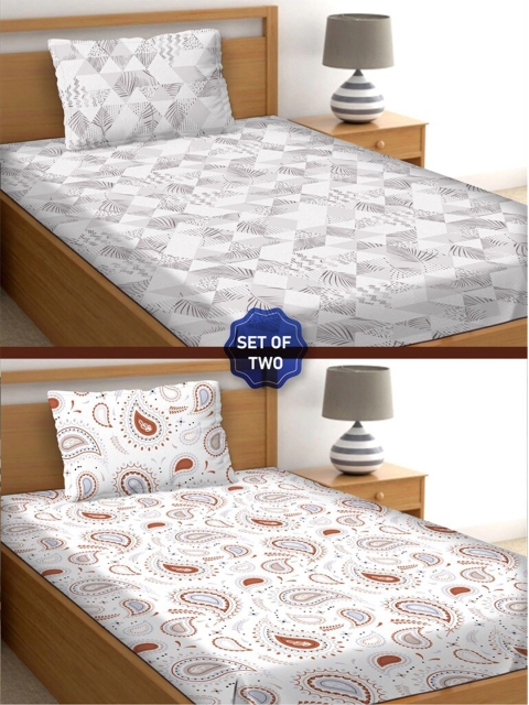 BELLA CASA White & Grey 250 TC 2 Premium Cotton Single Bedsheet with 2 Pillow Covers
BELLA CASA White & Grey 250 TC 2 Premium Cotton Single Bedsheet with 2 Pillow Covers