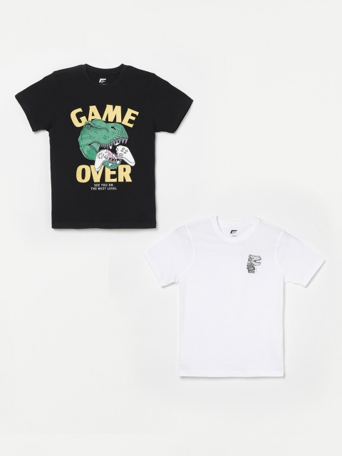 Fame Forever by Lifestyle Pack of 2 Boys Multi Typography Printed T-shirt
