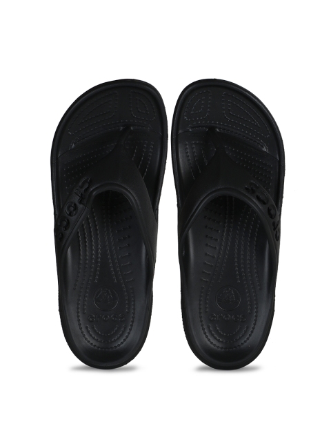 Crocs Unisex Black Croslite Thong Flip-Flops