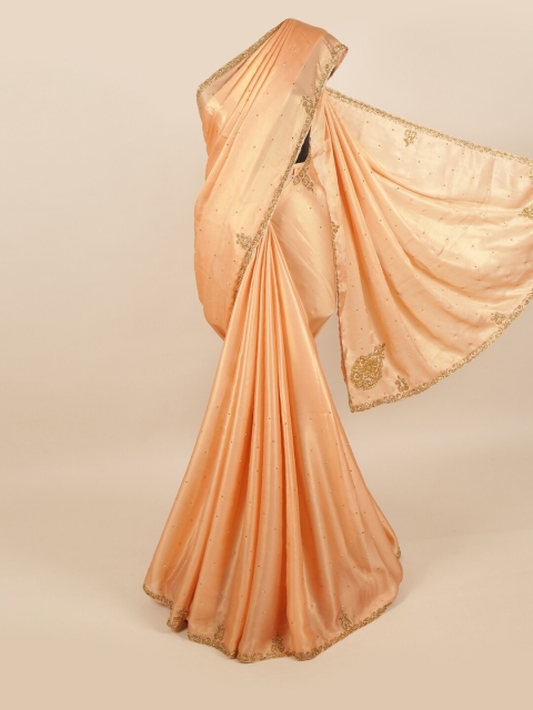 Pothys Peach & Gold-Toned Ethnic Motifs Beads and Stones Pure Georgette Heavy Work Saree
Pothys Peach & Gold-Toned Ethnic Motifs Beads and Stones Pure Georgette Heavy Work Saree
