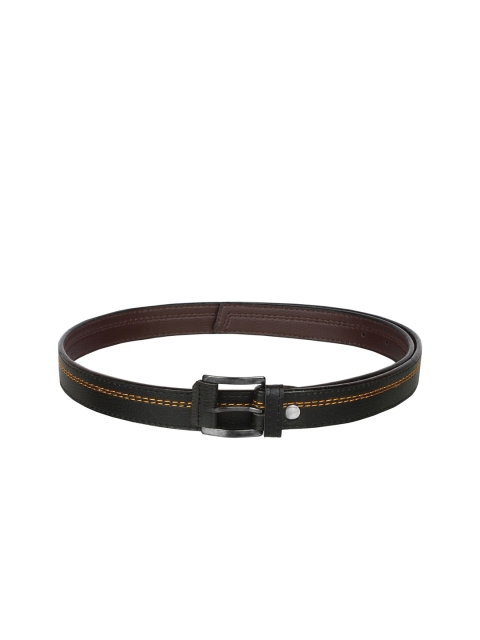 Swiss Design Men Black Solid Belt