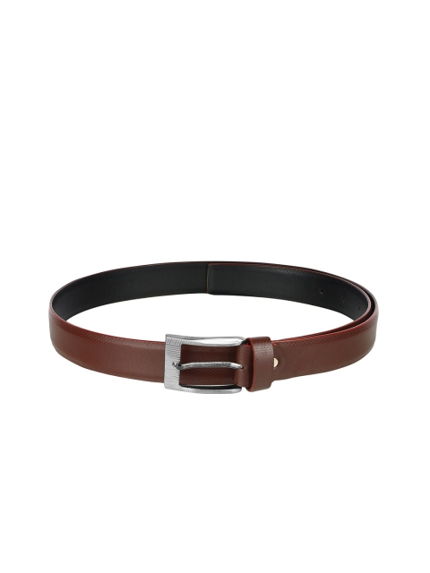 Swiss Design Men Brown Textured Leather Belt